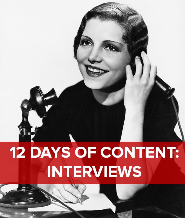 On the third day of content, we're talking about conducting interviews.