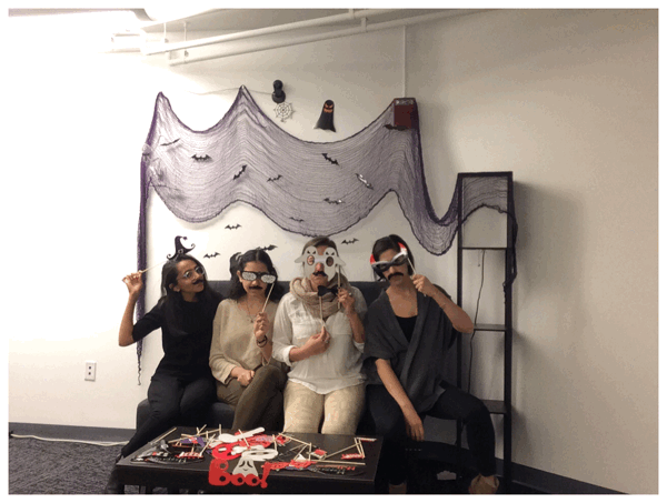The team often takes a moment to celebrate after finishing a particularly complex project.