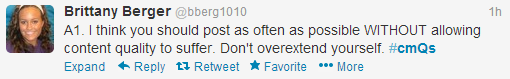 I think you should post as often as possible without allowing content quality to suffer. Don't overextend yourself.