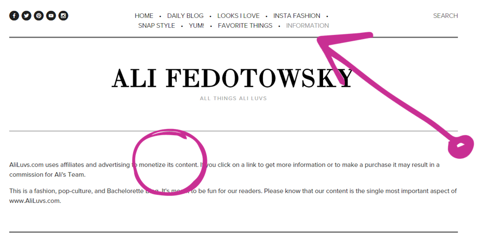 Ali Fedotowsky Content marketing