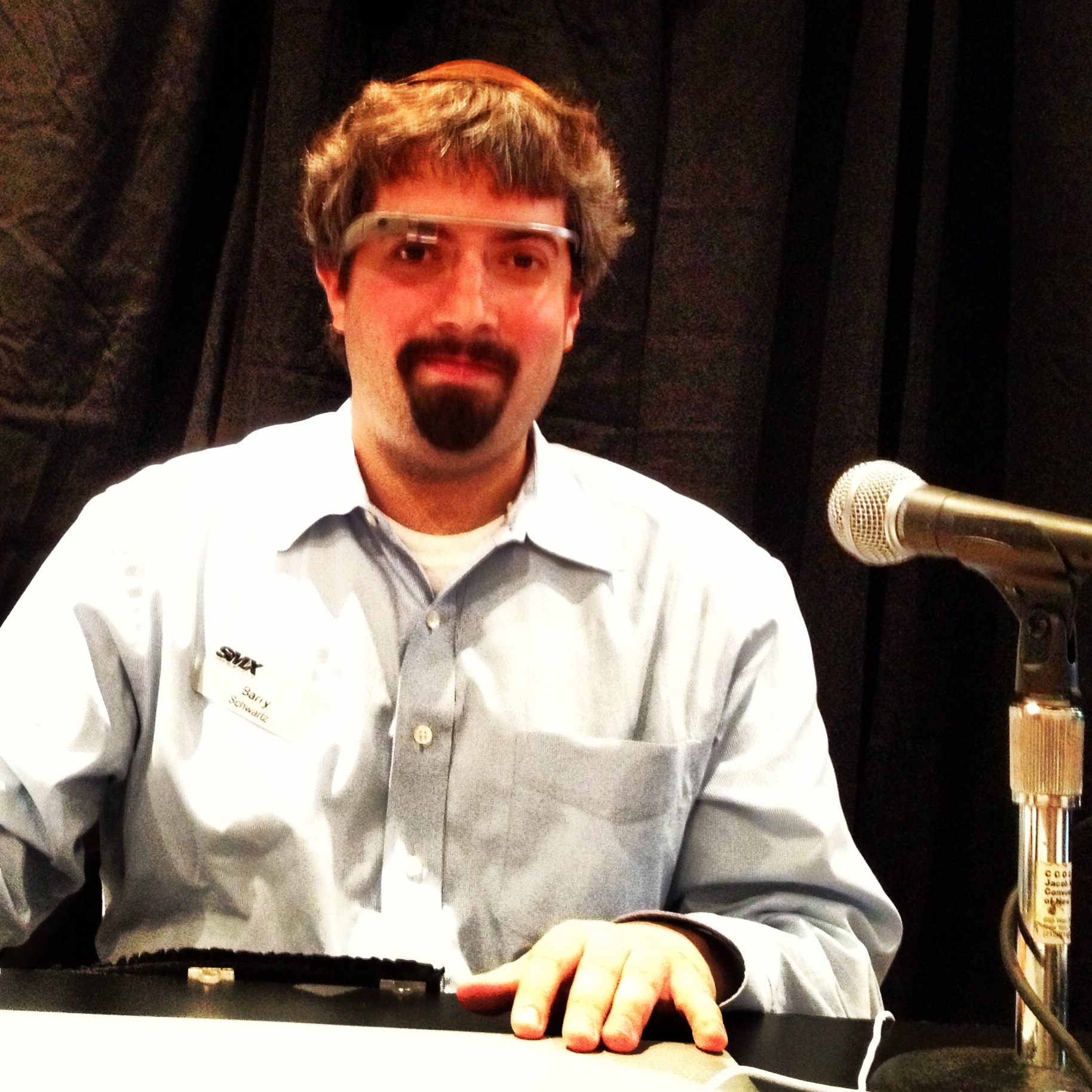 At SMX East, panelists including Barry Schwartz demonstrated Google Glass.