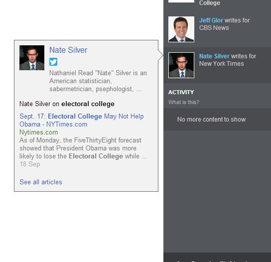 Bing now highlights web writers that have strong authority.