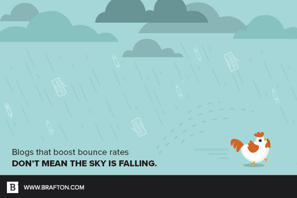 Don't let a high blog bounce rate rain on your parade.
