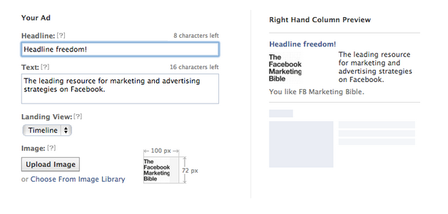 New Facebook ads