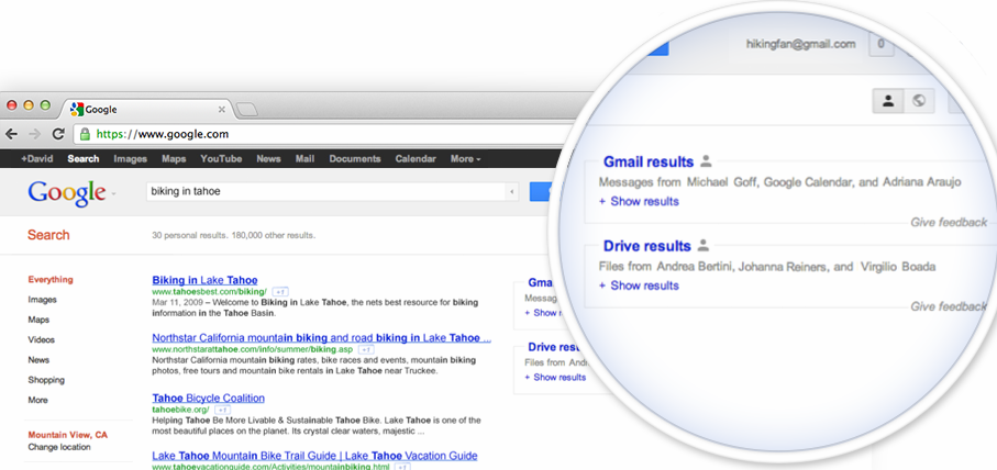 Google has expanded a trial to include Google Drive content and access on SERPs for users.