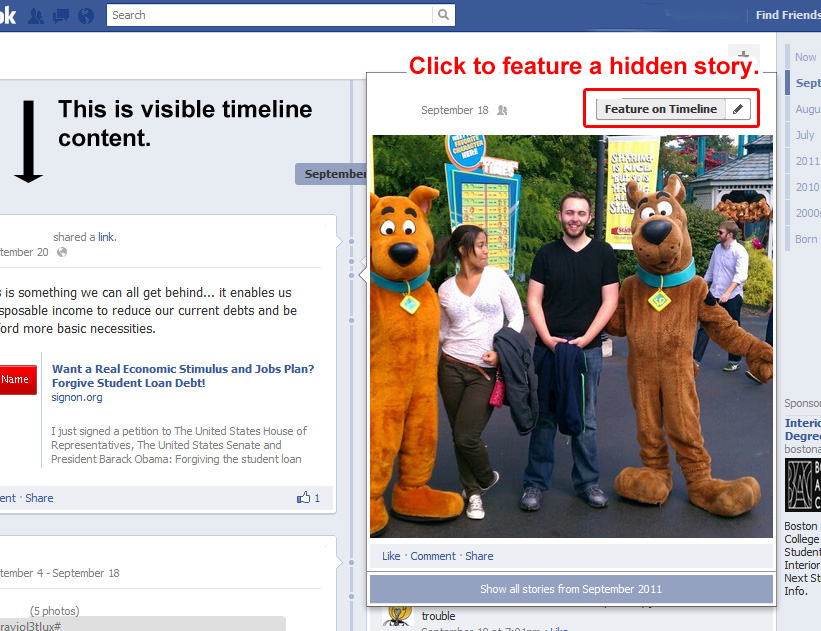 Add content to Timeline