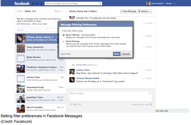 Facebook Inbox Test