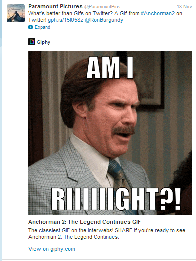 Giphy brings GIFs to Twitter news feeds - a sign of what's to come for brands' social media marketing campaigns?