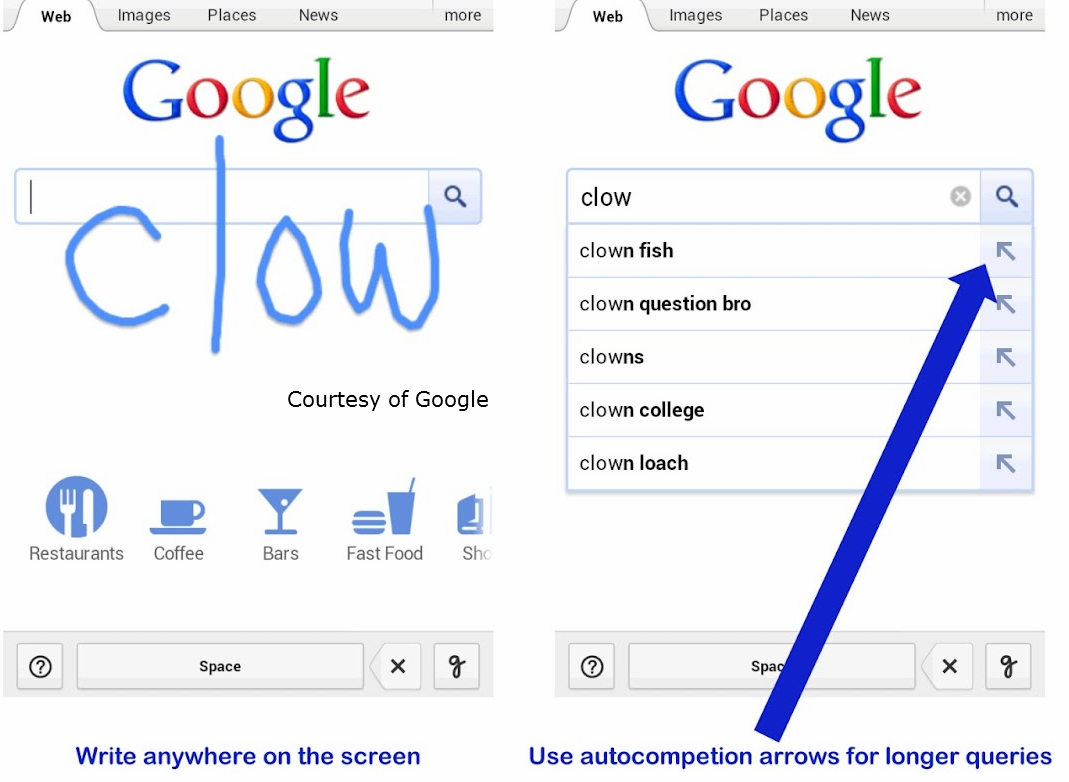 Google rolled out a new Handwrite feature to let users search the web by tracing their fingers across the screen.