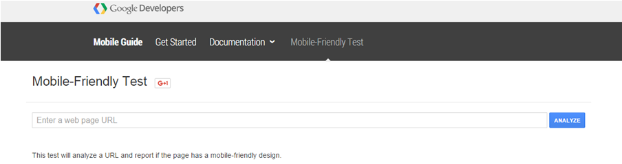 Google Mobile Friendly Test