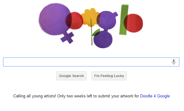International Women's Day falls on March 8, and the date was a trending topic Twitter as well as providing the motivation for Google's latest doodle.