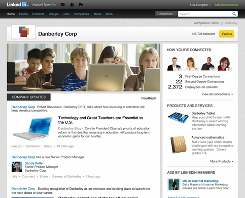 LinkedIn's new Company Pages place a greater focus on the visual content a business shares.