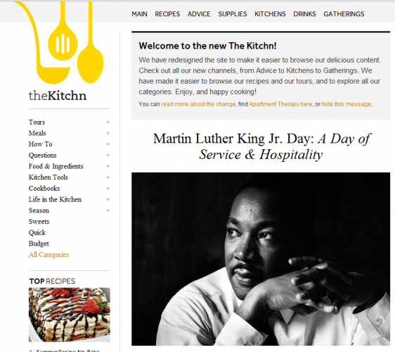 TheKitchn.com featured some of Dr. King's favorite recipes on Monday.