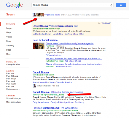 Search, plus Your World does not currently allow users to block websites they bounce back to SERPs from.