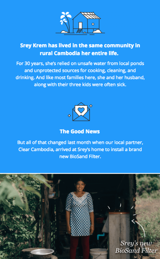 Nonprofit Email Examples to Inspire Your Supporters - Water for Cambodia