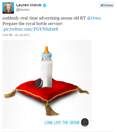 Oreo left some followers unimpressed with its real time content.