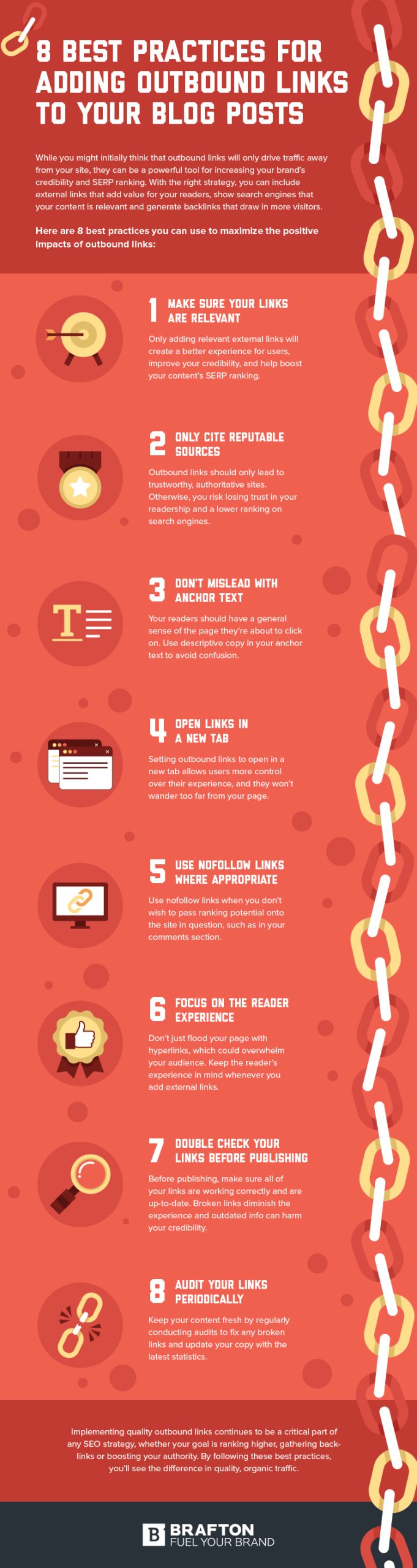 Outbound links best practices infographic