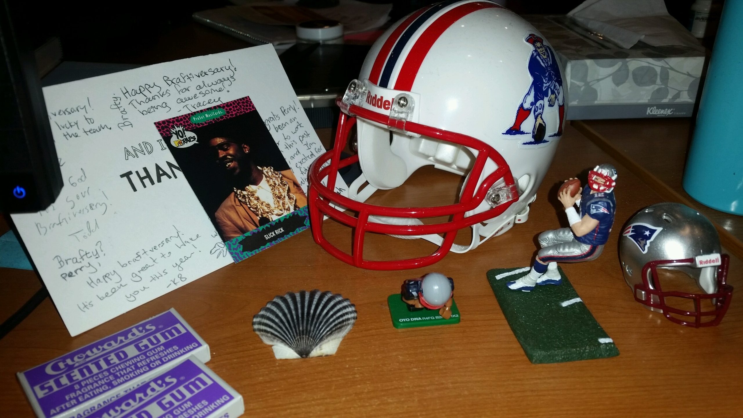 Perry's Patriots desk in our Chicago office. 