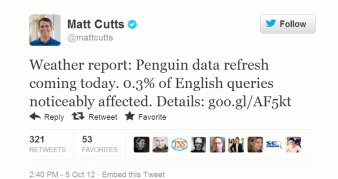 Penguin update Penguin update