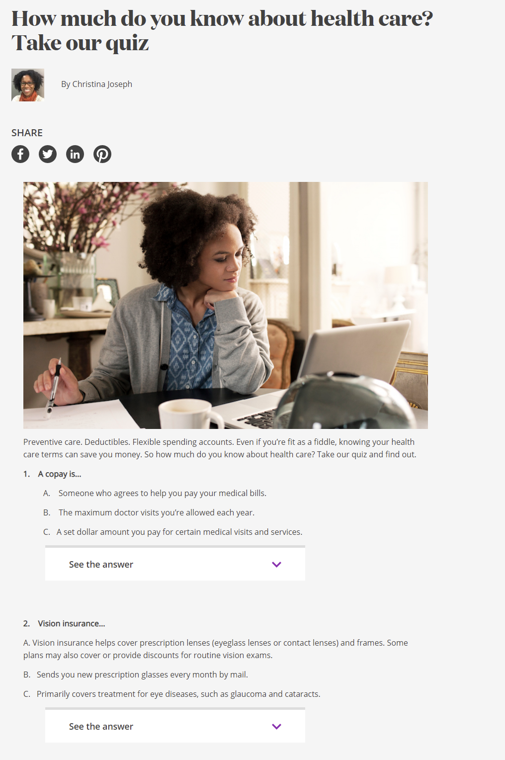 Aetna healthcare and insurance quiz