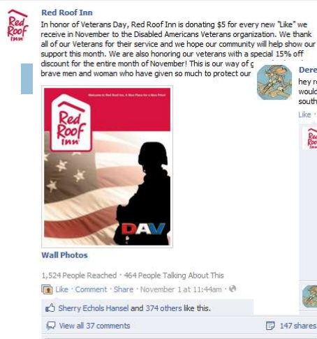Red Roof Inn Veterans' Day