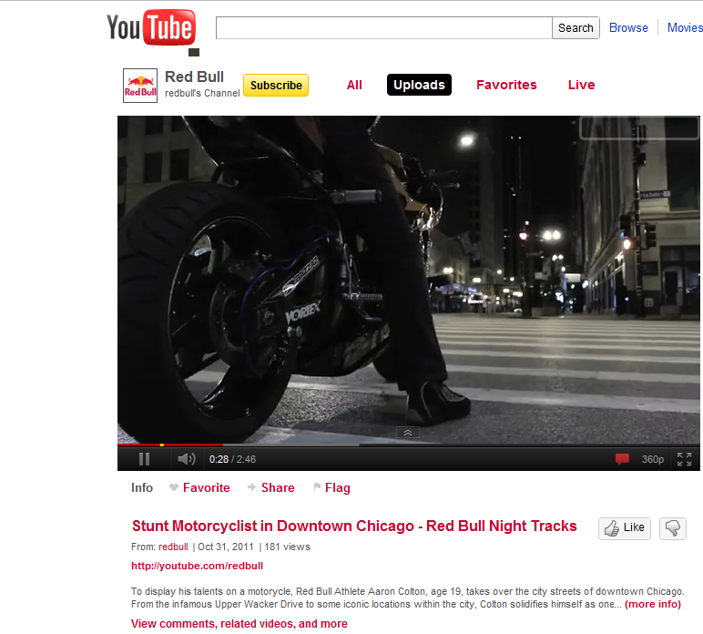 Red Bull recently announced a series of video campaigns to run on YouTube