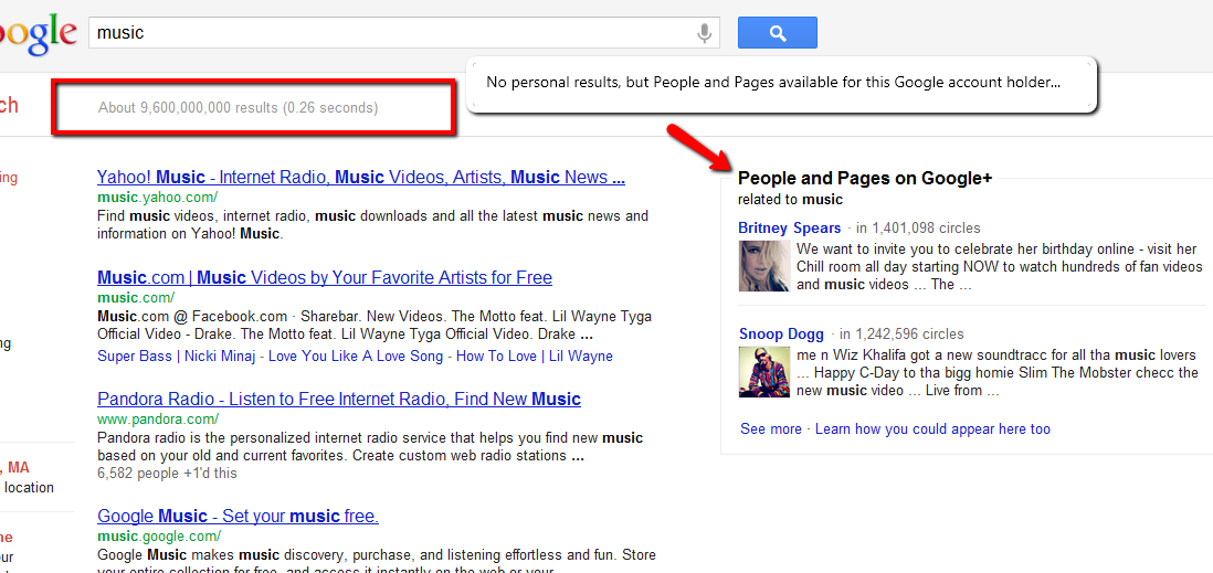 Search Plus Your World results (or lack therof) Search Plus Your World results (or lack therof)