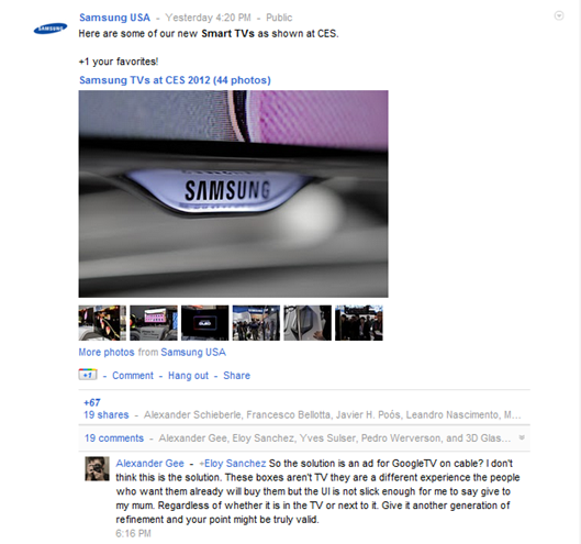 Samsung on Google+