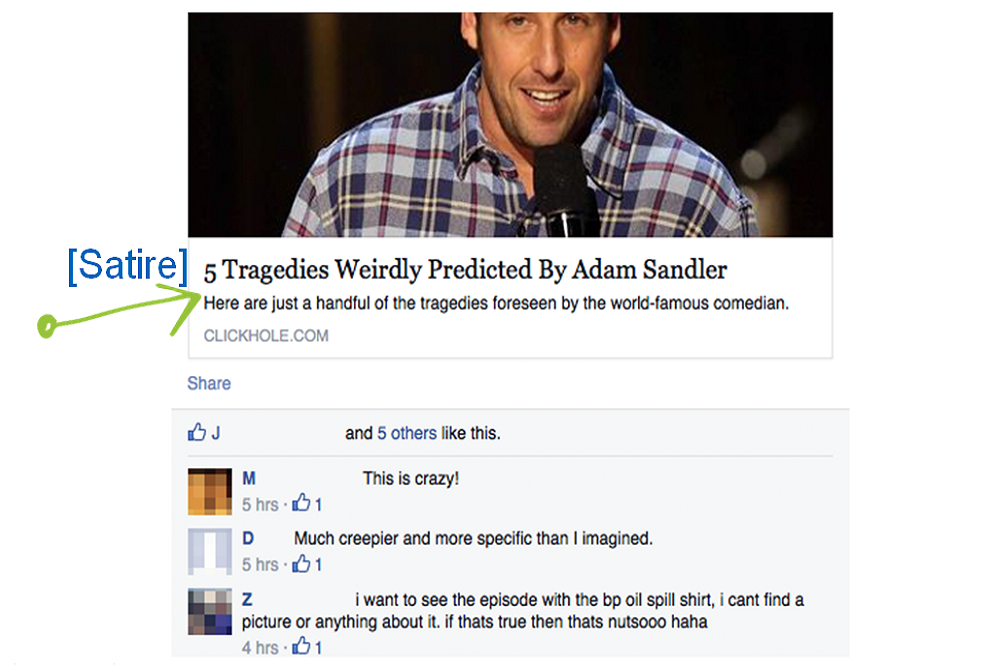Satire caption