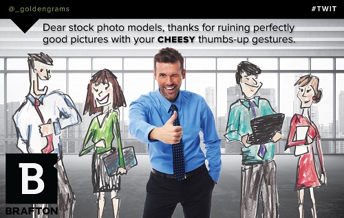 Small Cheesy shutterstock image tweet