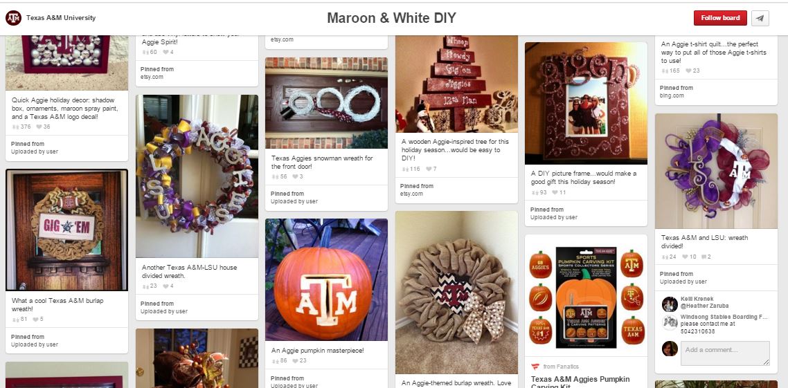 Texas AM Pinterest