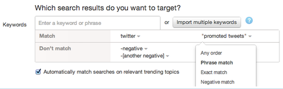 Twitter Keywords