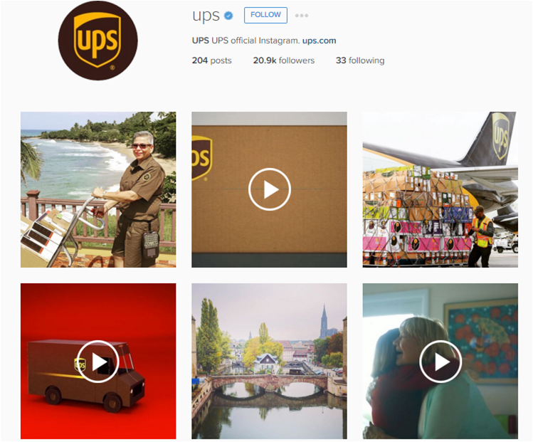 UPS instagram