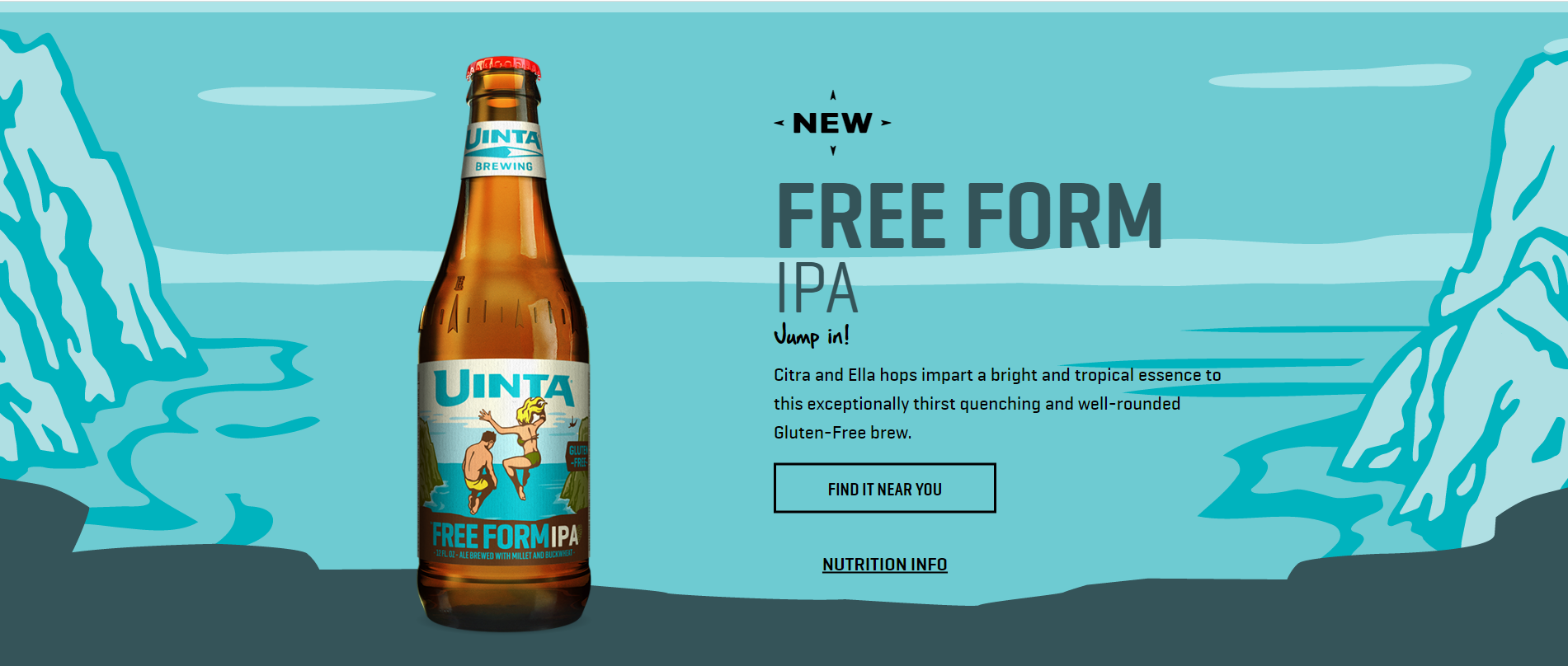 Uinta's Free Form IPA label is as simple as its beer is tasty.