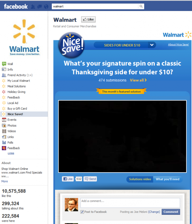 Walmart's aggressive social media marketing campaign has been successful, especially in terms of Facebook engagement.