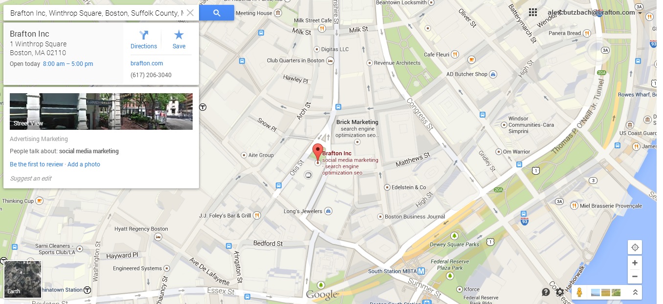 brafton google maps location ratings marketing data