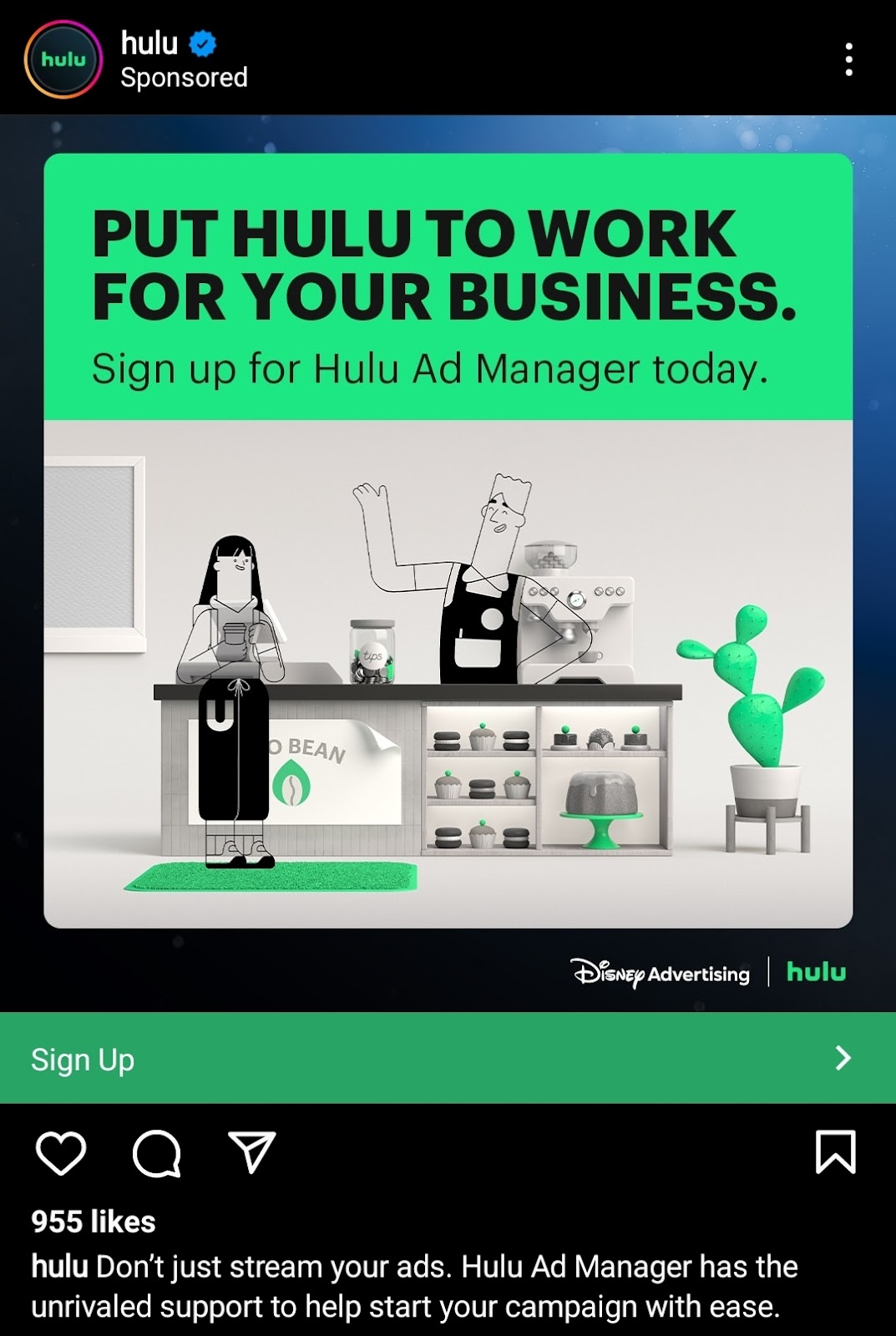 content in advertising hulu
