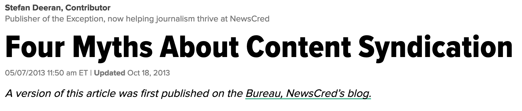 paid content syndication - HuffPost