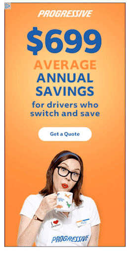 display ads blog example Progressive Auto Insurance