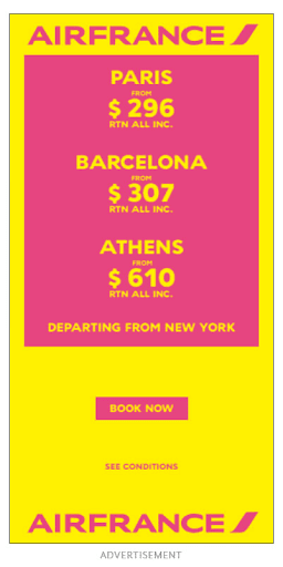 display ads blog example air france