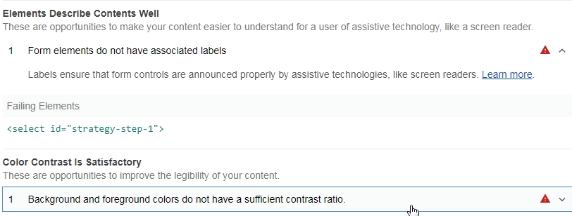 web accessibility checklist