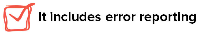 error reporting