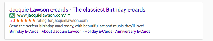 An expanded text ad.