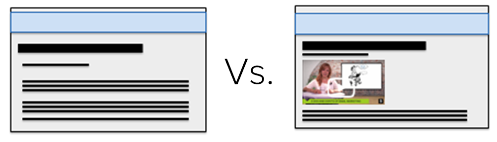 landing page with and without video
