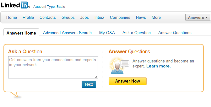 LinkedIn Answers.