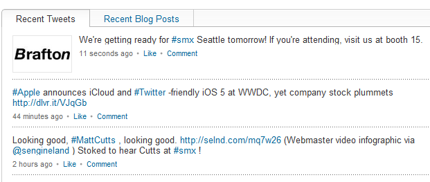 Brafton's LinkedIn company page.