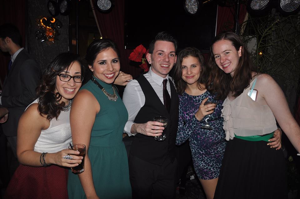 Simonne and her database marketing teammates at Brafton's 2014 holiday party