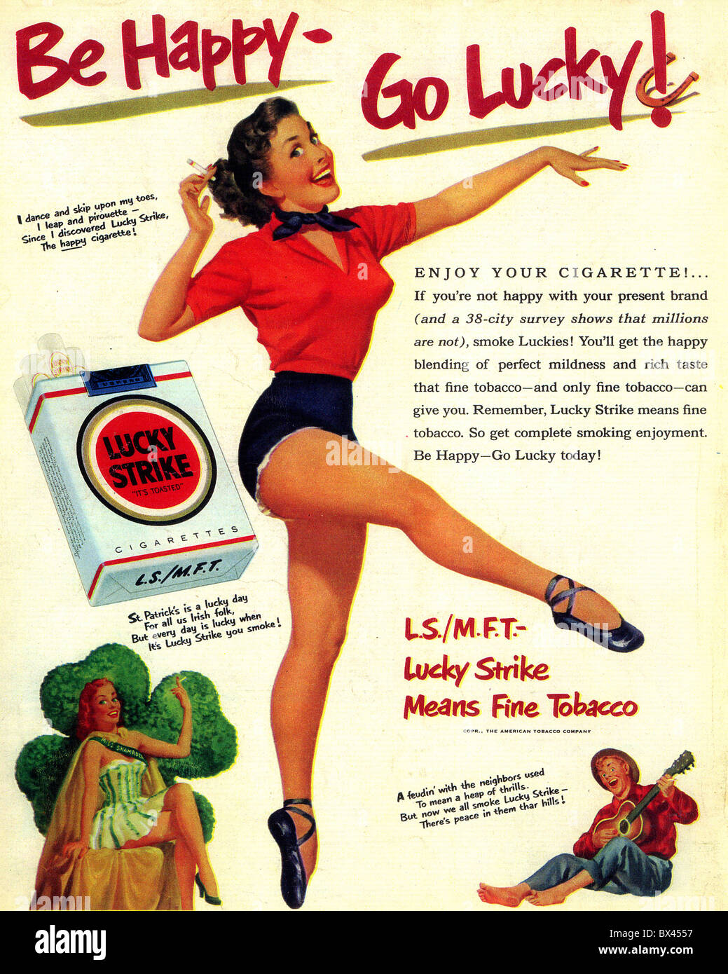 copy vs content examples lucky strike