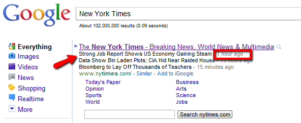 The New York Times now features clickable news headlines.