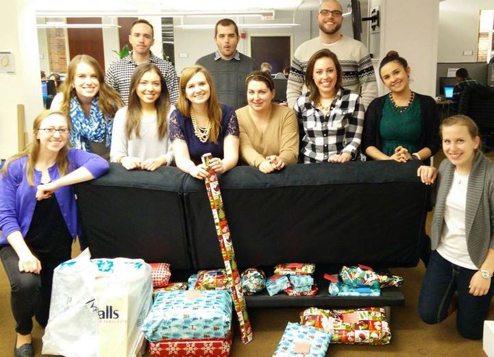 Emily and Brafton's social media team participating in our annual Operation Santa drive.